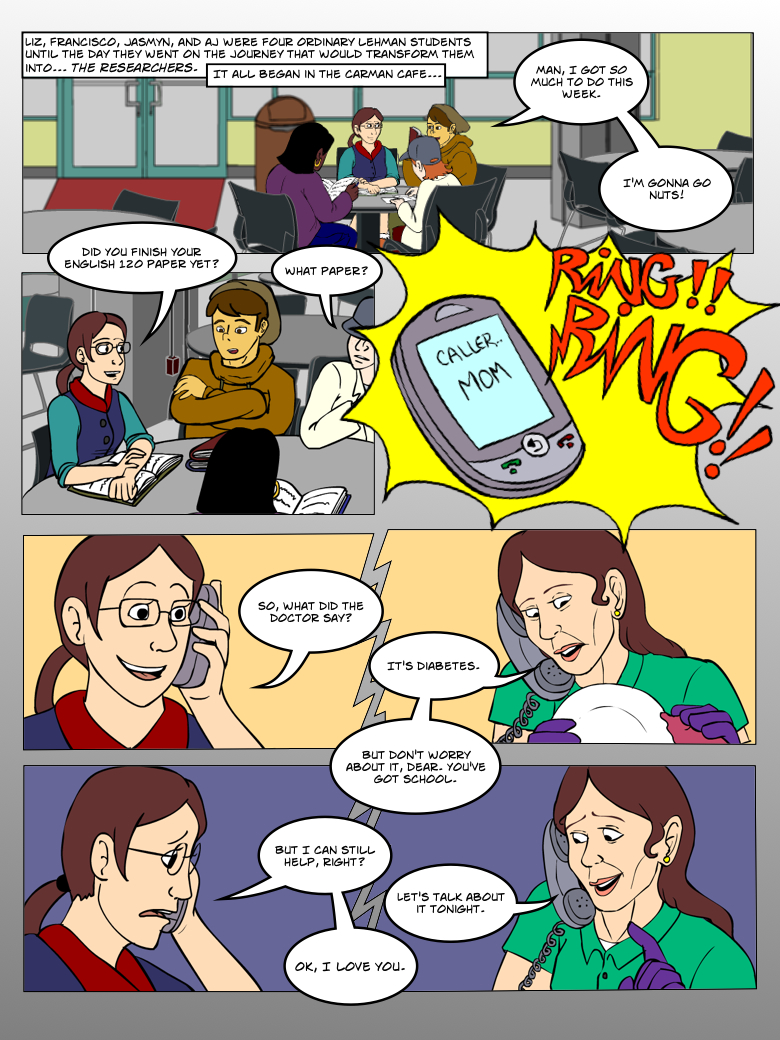 The Researchers Begins! comic page 1